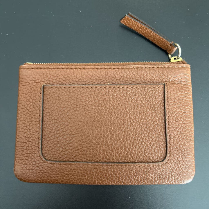 Mulberry Pebbled Leather Coin Pouch - Tan Brown