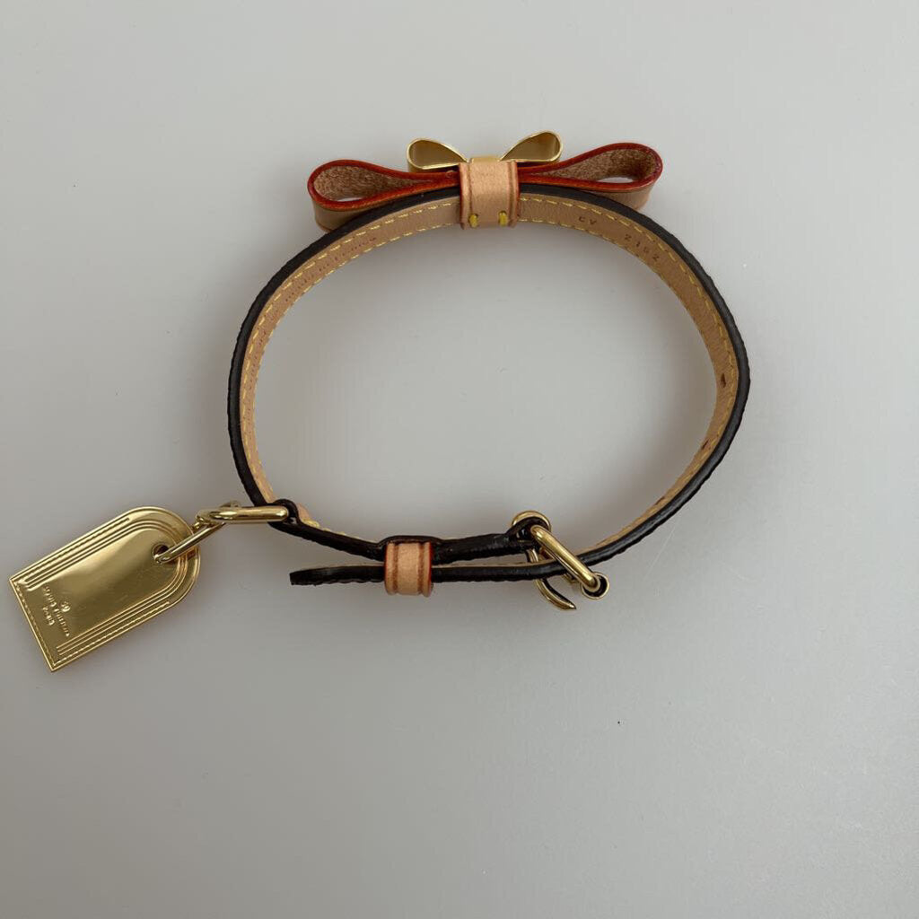 Louis Vuitton canvas and leather monogram dog collar XS