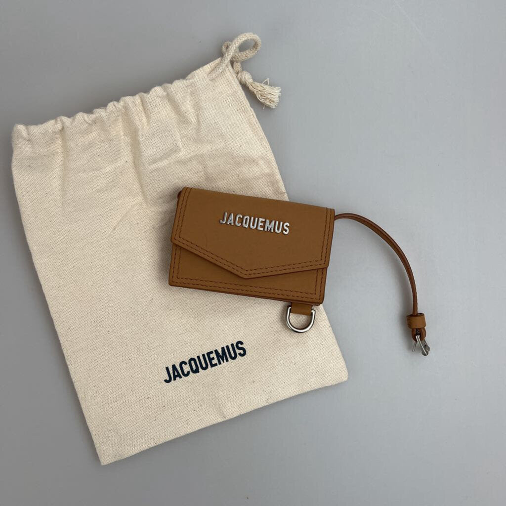 Jacquemus micro crossbody card/keyholder on strap