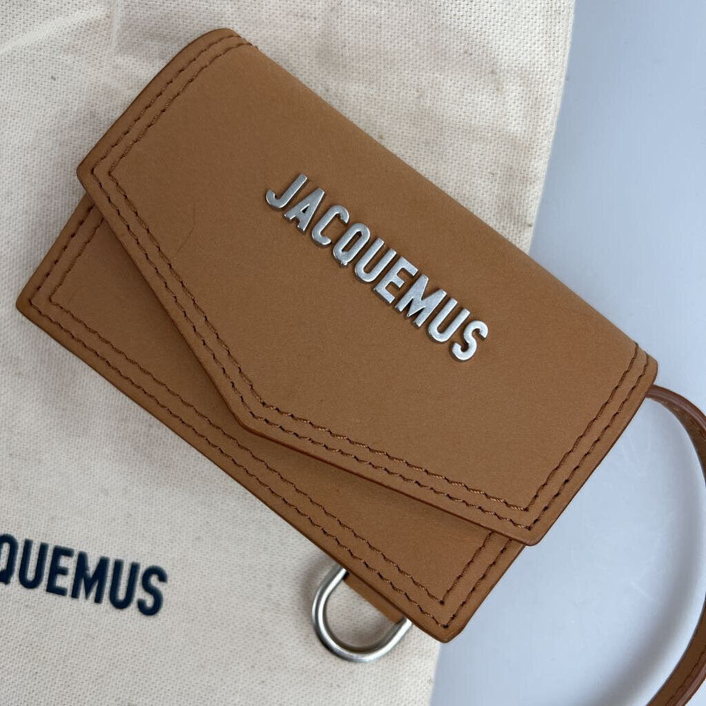 Jacquemus micro crossbody card/keyholder on strap