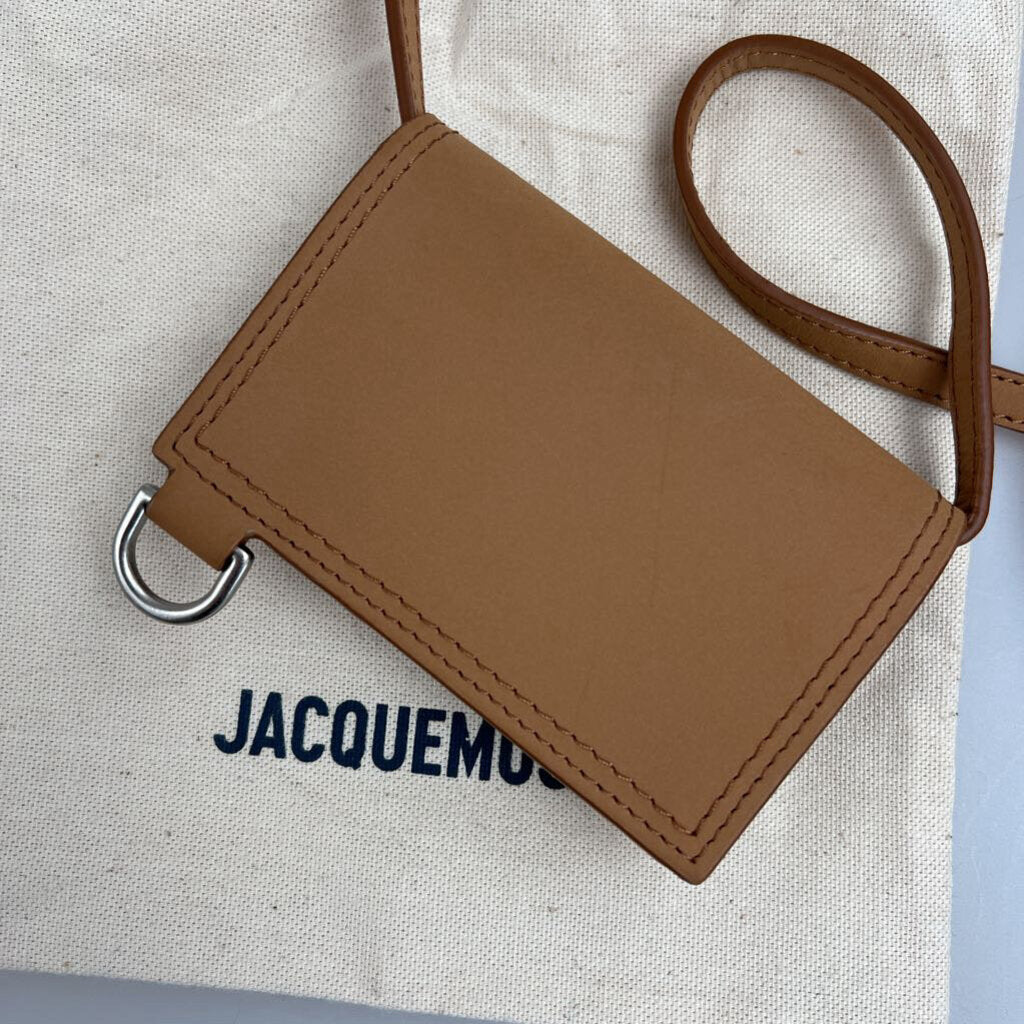Jacquemus micro crossbody card/keyholder on strap