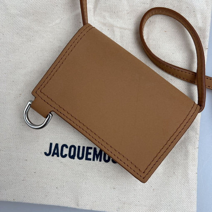 Jacquemus micro crossbody card/keyholder on strap