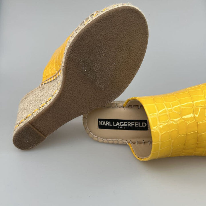 Karl Lagerfeld Patent Snake Espadrille - Size 6