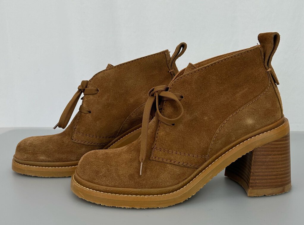 see by chloe "Bonnie" suede heeled boots (size 37)