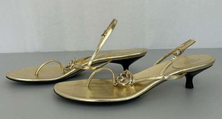 Gucci GG strappy kitten heel (size 9)
