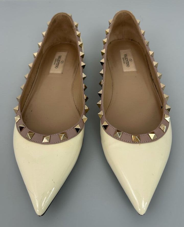 Valentino patent rockstud ballet flat (size 39)