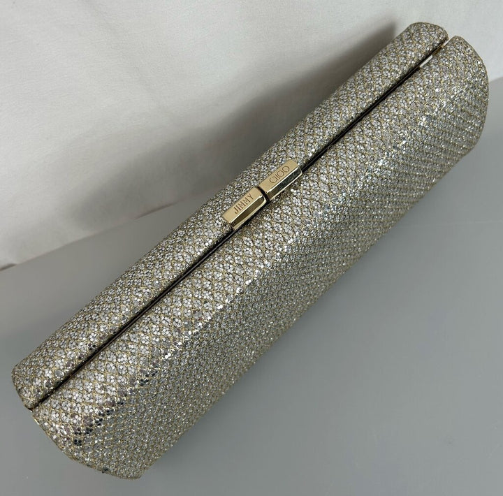 Jimmy Choo glitter kisslock clutch