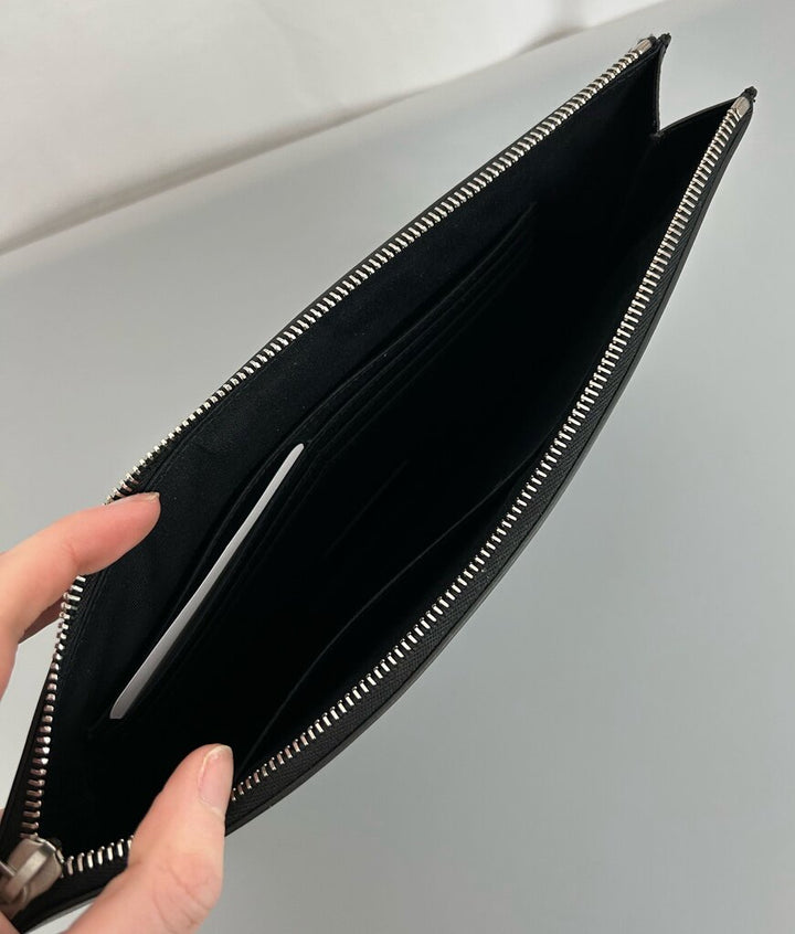 Saint Laurent calf zipper clutch/Ipad case