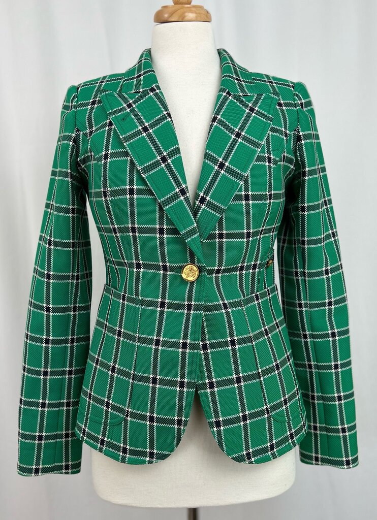 Smythe plaid single button blazer (size 6)