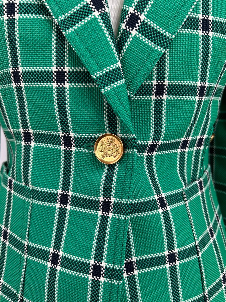 Smythe plaid single button blazer (size 6)