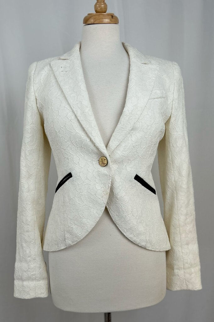 Smythe lacy single-button blazer (size 6)