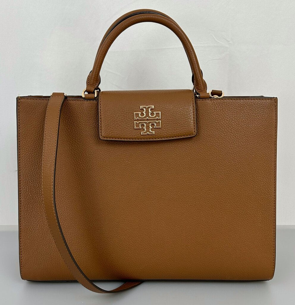 Tory Burch leather logo crossbody satchel