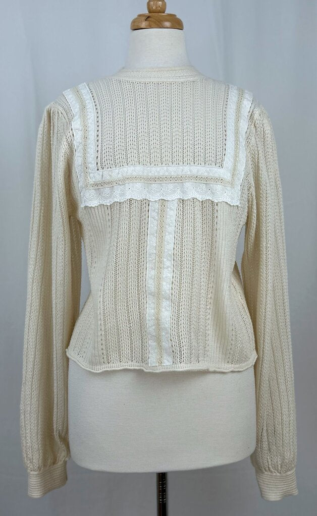 Zara open weave high neck top (L)