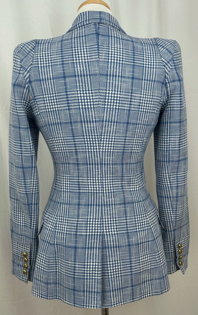 Smythe plaid double button blazer (size 2)