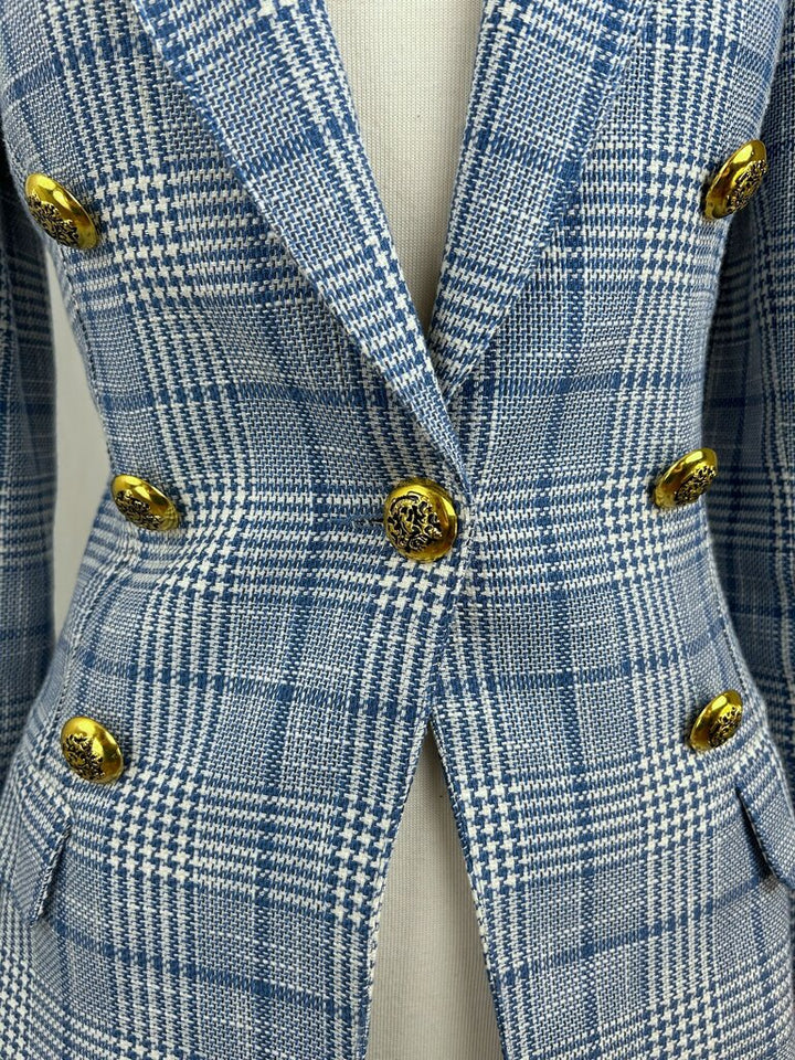 Smythe plaid double button blazer (size 2)