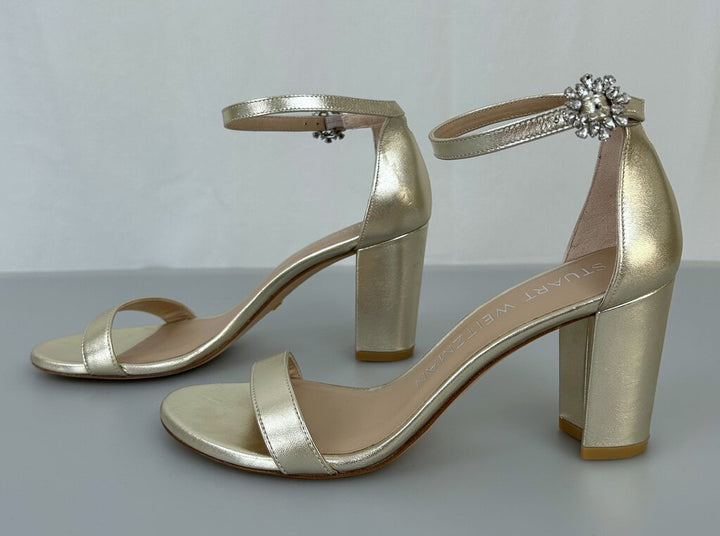 Stuart Weitzman "Nearly Nude" block 75 heel (size 7.5)
