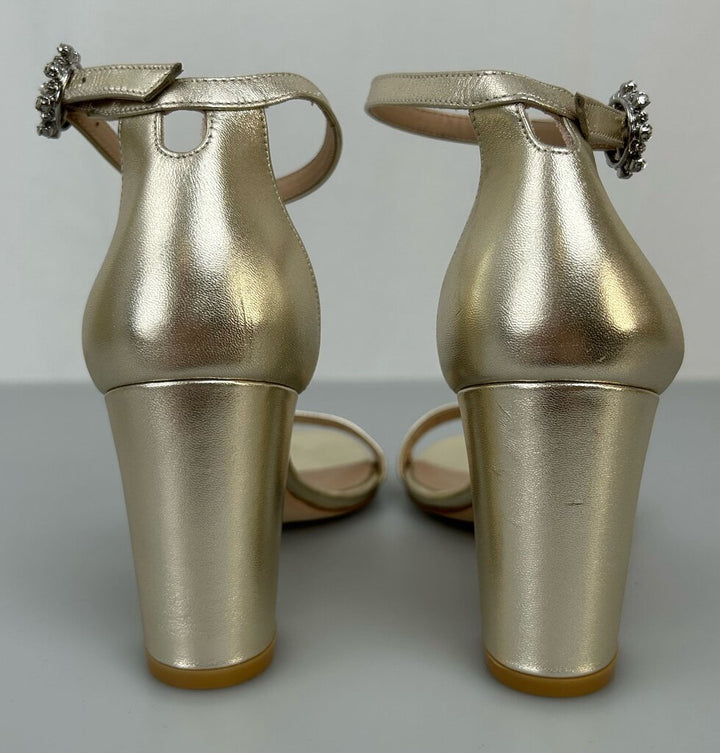 Stuart Weitzman "Nearly Nude" block 75 heel (size 7.5)