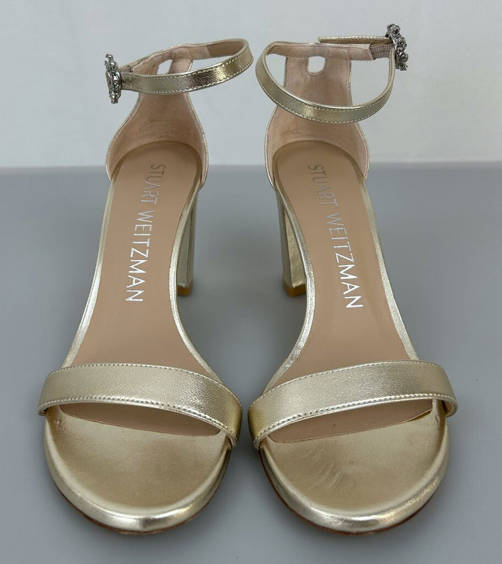 Stuart Weitzman "Nearly Nude" block 75 heel (size 7.5)