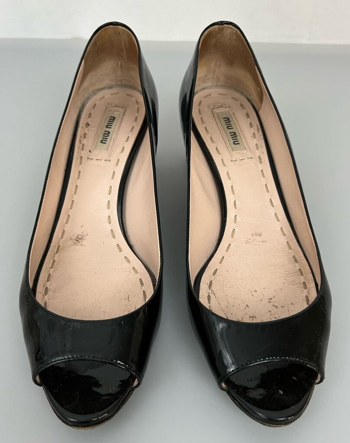 Miu Miu jeweled block heel (size 38.5)