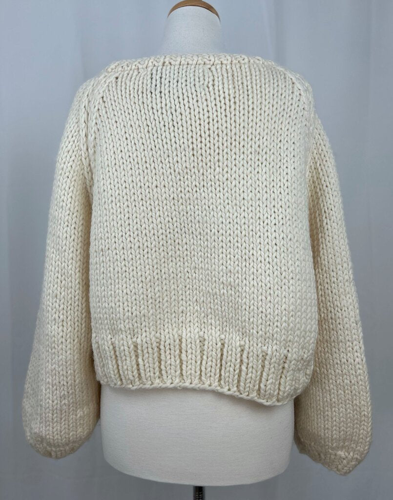 GOGO chunky knit heart pullover (L)