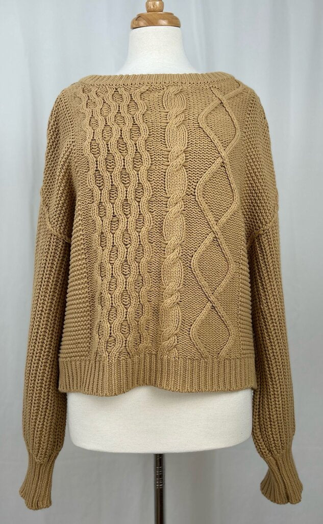 Free People cableknit oversized crop (S)