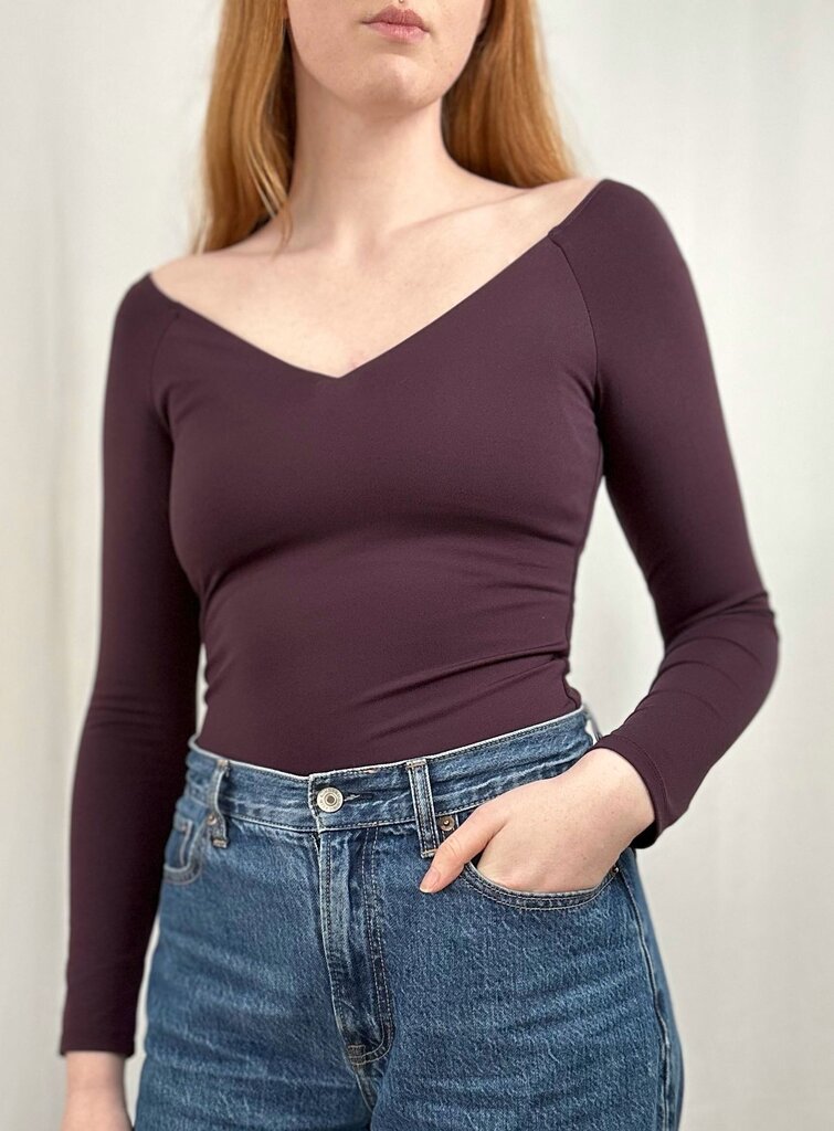 Babaton contour v-neck top (M)