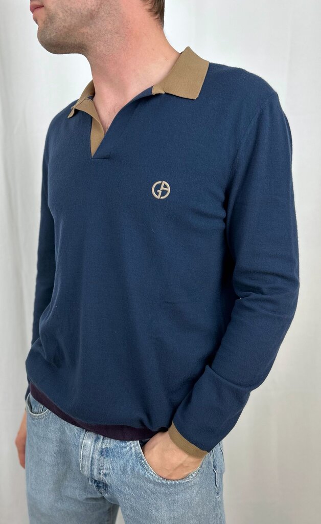 Giorgio Armani polo collar pullover (M)