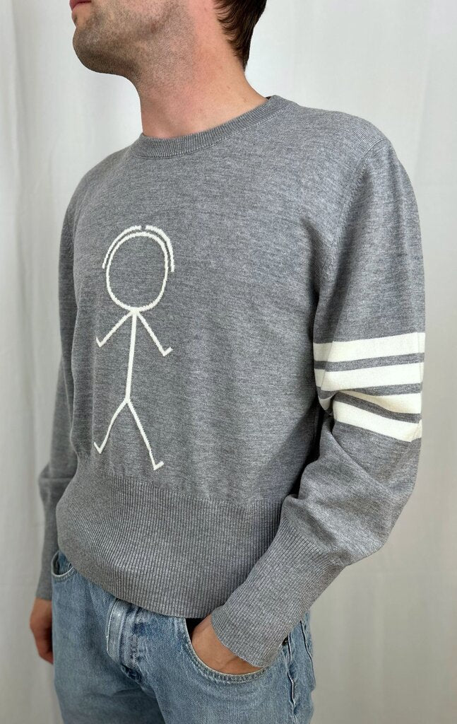 Thom Browne Icon Intarzia "Stickman" pullover (XL)