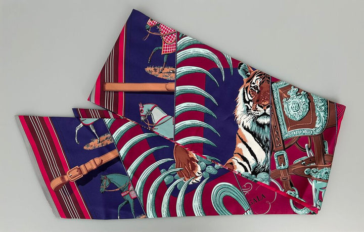 Hermes Maxi Twilly "Indien Bordeaux" scarf