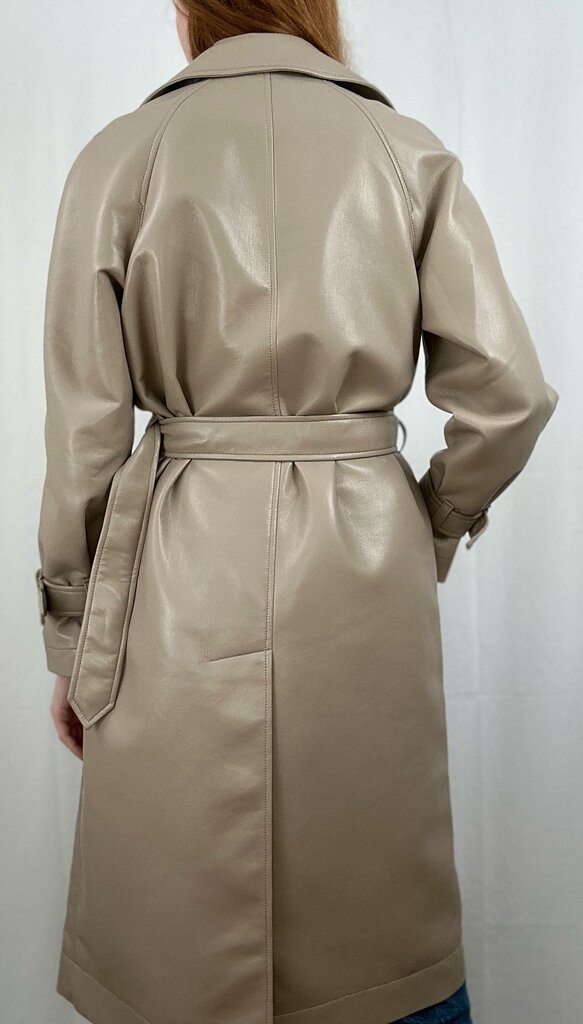 Babaton "Didion" vegan belted trench coat (S)