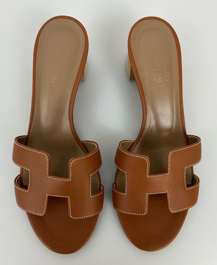 Hermes "Oasis" block heel sandal (size 5.5)