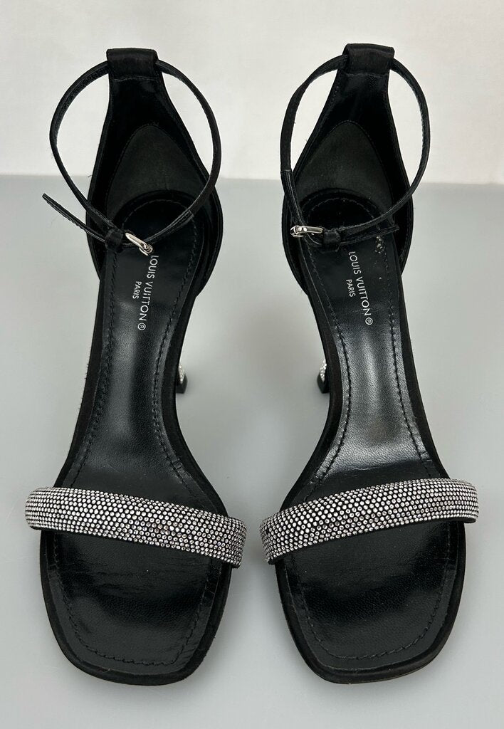 Louis Vuitton "Sparkle" satin heels (size 5)