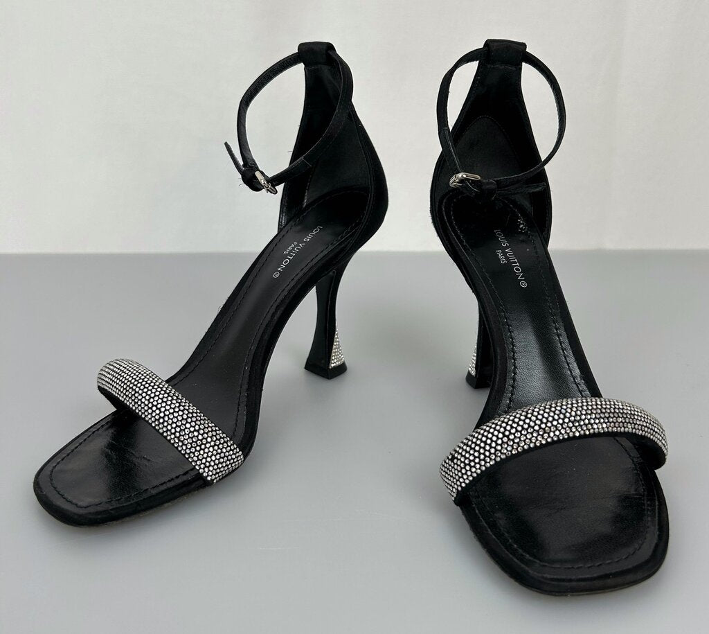 Louis Vuitton "Sparkle" satin heels (size 5)