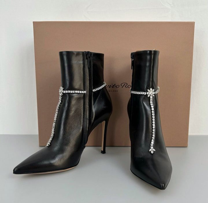 Gianvito Rossi NIB "Brilliant" Bootie w/crystals (size 5)