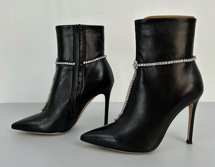 Gianvito Rossi NIB "Brilliant" Bootie w/crystals (size 5)
