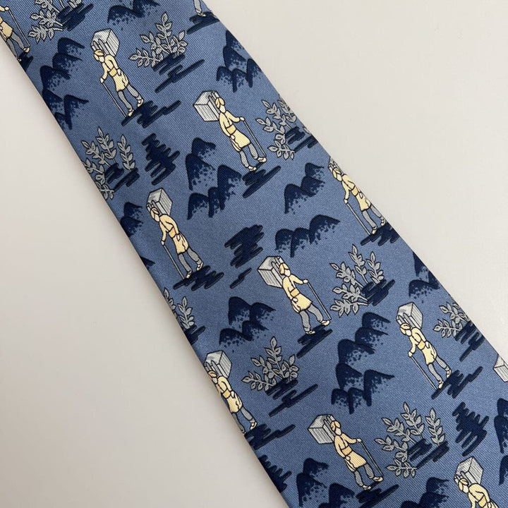 Hermes silk tie - mountaineers