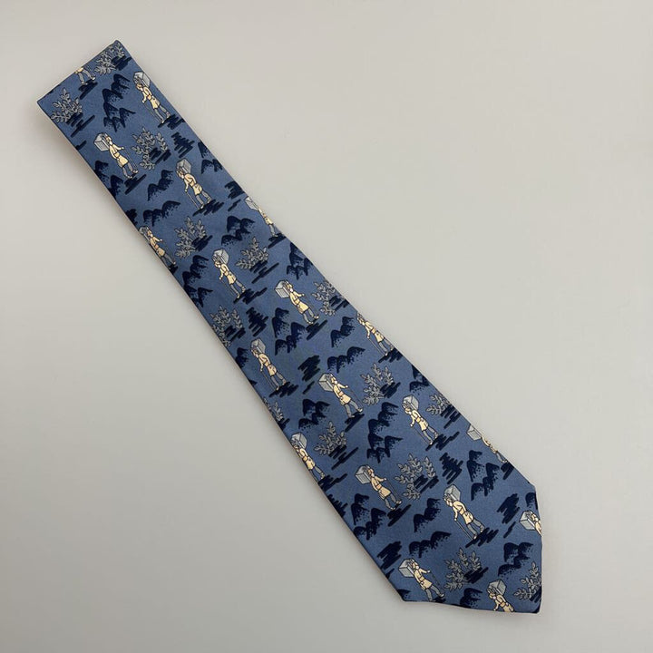 Hermes silk tie - mountaineers