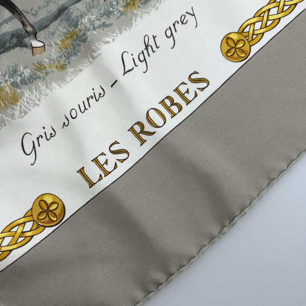 Hermes silk "Les Robes" scarf 90cm