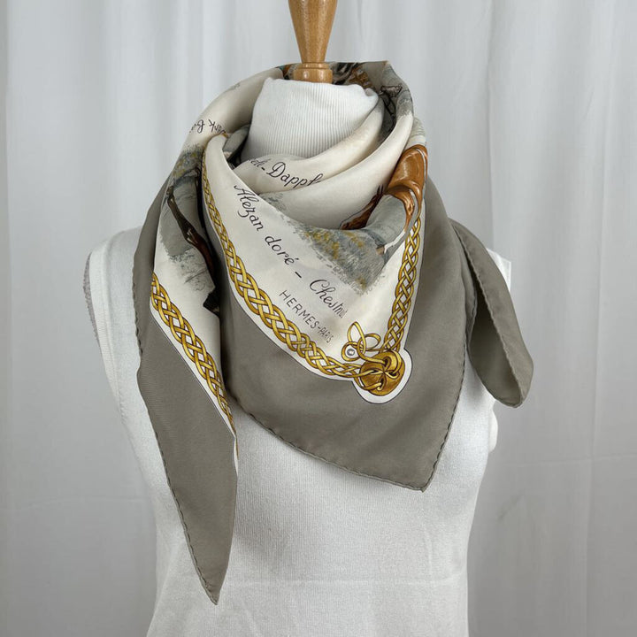Hermes silk "Les Robes" scarf 90cm