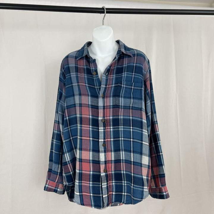 Current Elliott Plaid Flannel Shirt Medium