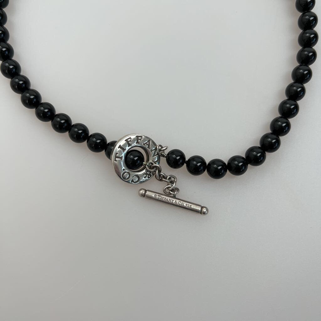 Tiffany beads onyx necklace