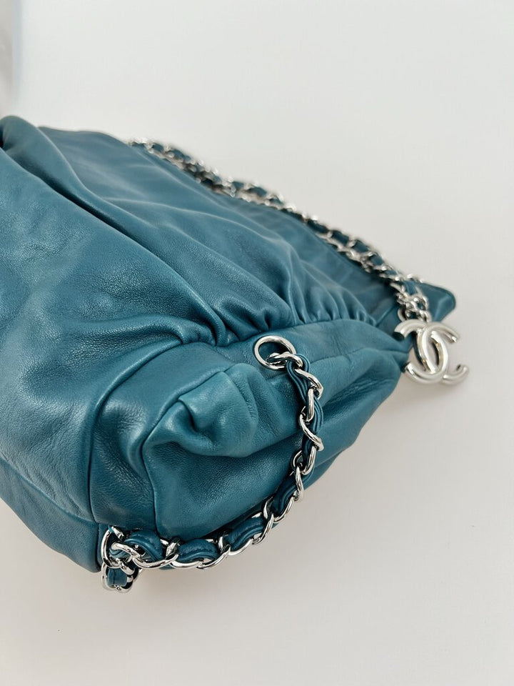 Chanel 2009 Lambskin Shar Pei Hobo Shoulder Bag