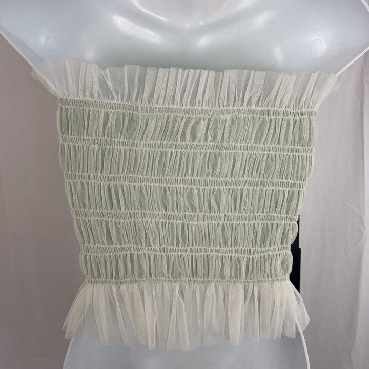 Sandy Liang "Rain" lace tube top from SSENSE, size 2XS
