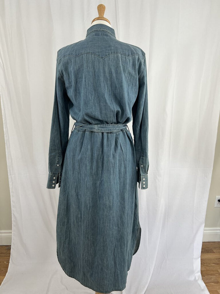 Ralph Lauren Denim Western Midi Dress Size 14