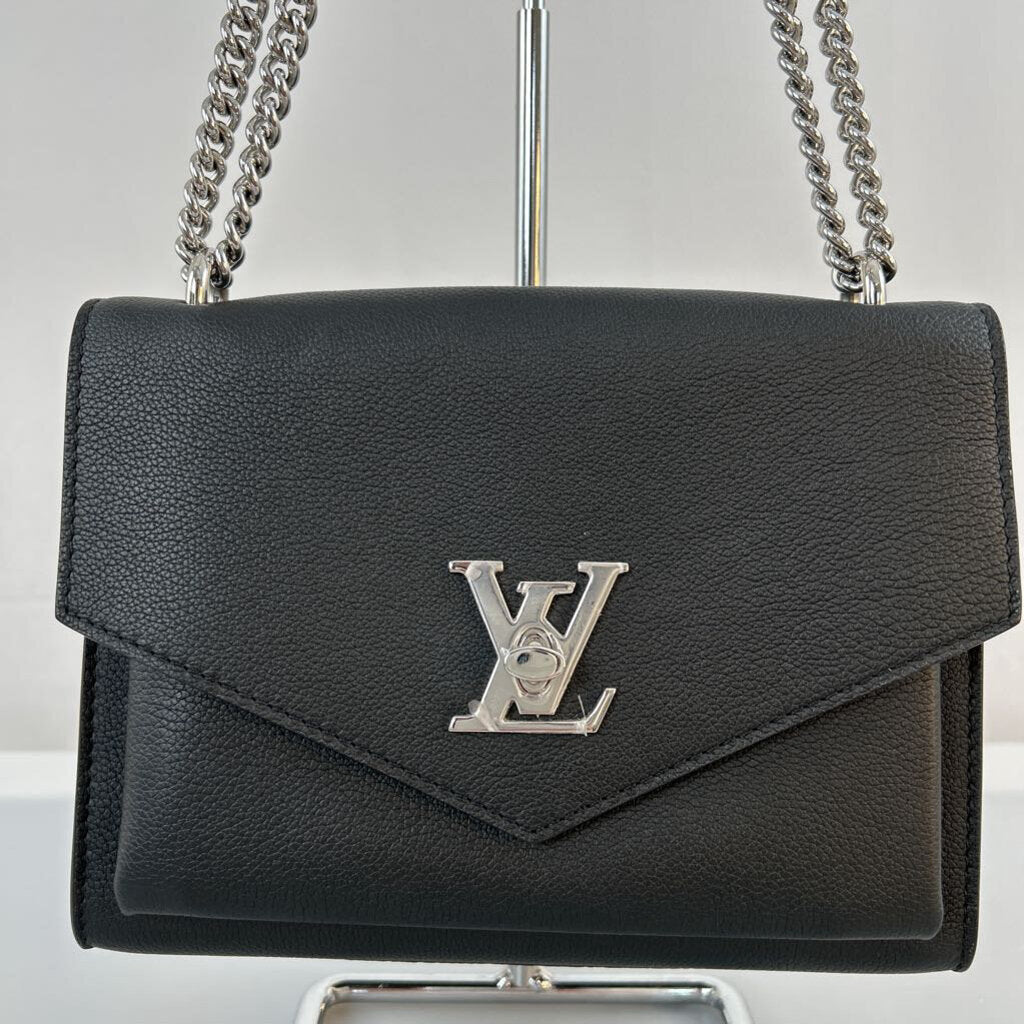 Louis Vuitton "Mylockme" Black Chain Shoulder Crossbody Bag