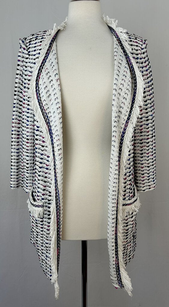 St John tweed white/ multi colour jacket (size 10)