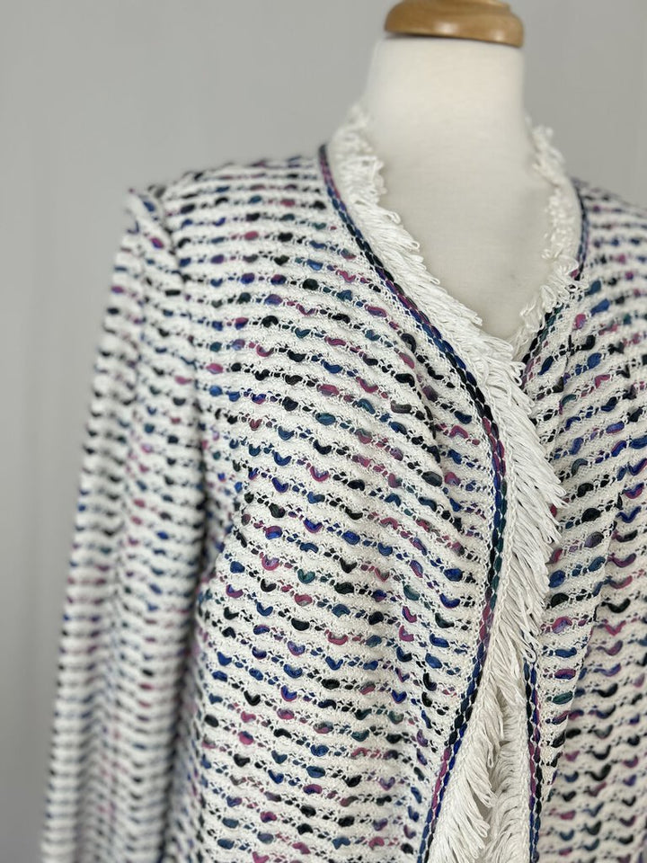 St John tweed white/ multi colour jacket (size 10)