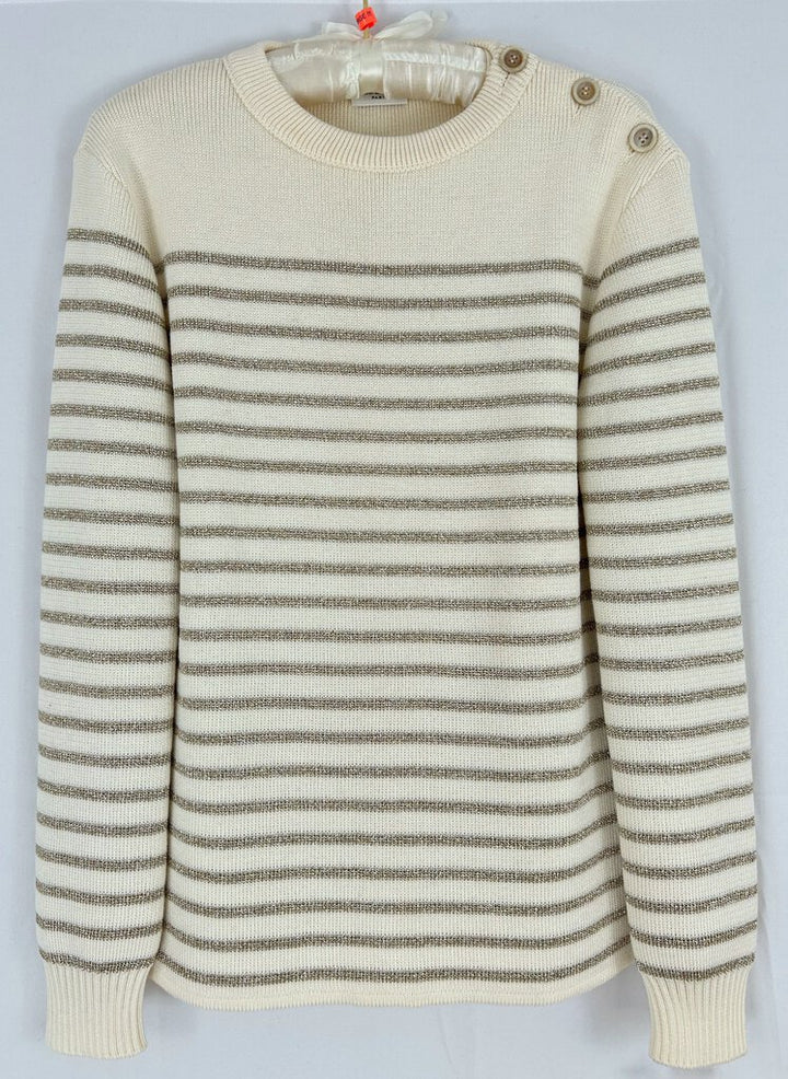 Saint Laurent gold stripe pullover (XS)