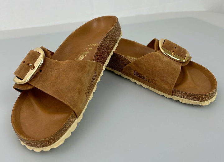 Birkenstock gold buckle sandals (size 37)