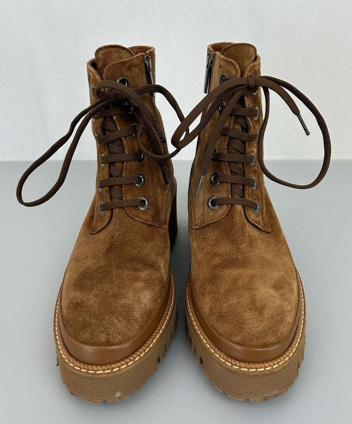 la Canadienne suede combat boot (size 38)